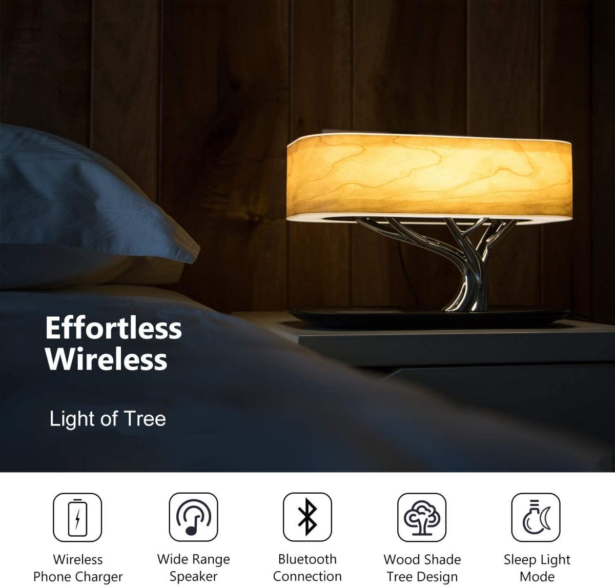 ⁦أباجورة ذكية - خشب فاتح⁩ - الصورة ⁦6⁩