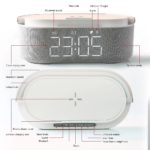 Digital Alarm Clock with Speaker - Light Wood - Image 7