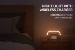 Digital Alarm Clock with Speaker - Light Wood - Image 5